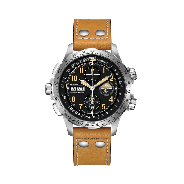 Hamilton Khaki Aviation X-Wind Day Date Auto Chrono Otomatik Siyah H77796535