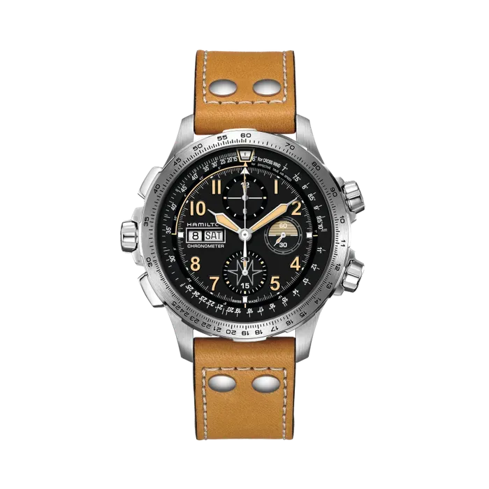 Hamilton Khaki Aviation X-Wind Day Date Auto Chrono Otomatik Siyah H77796535