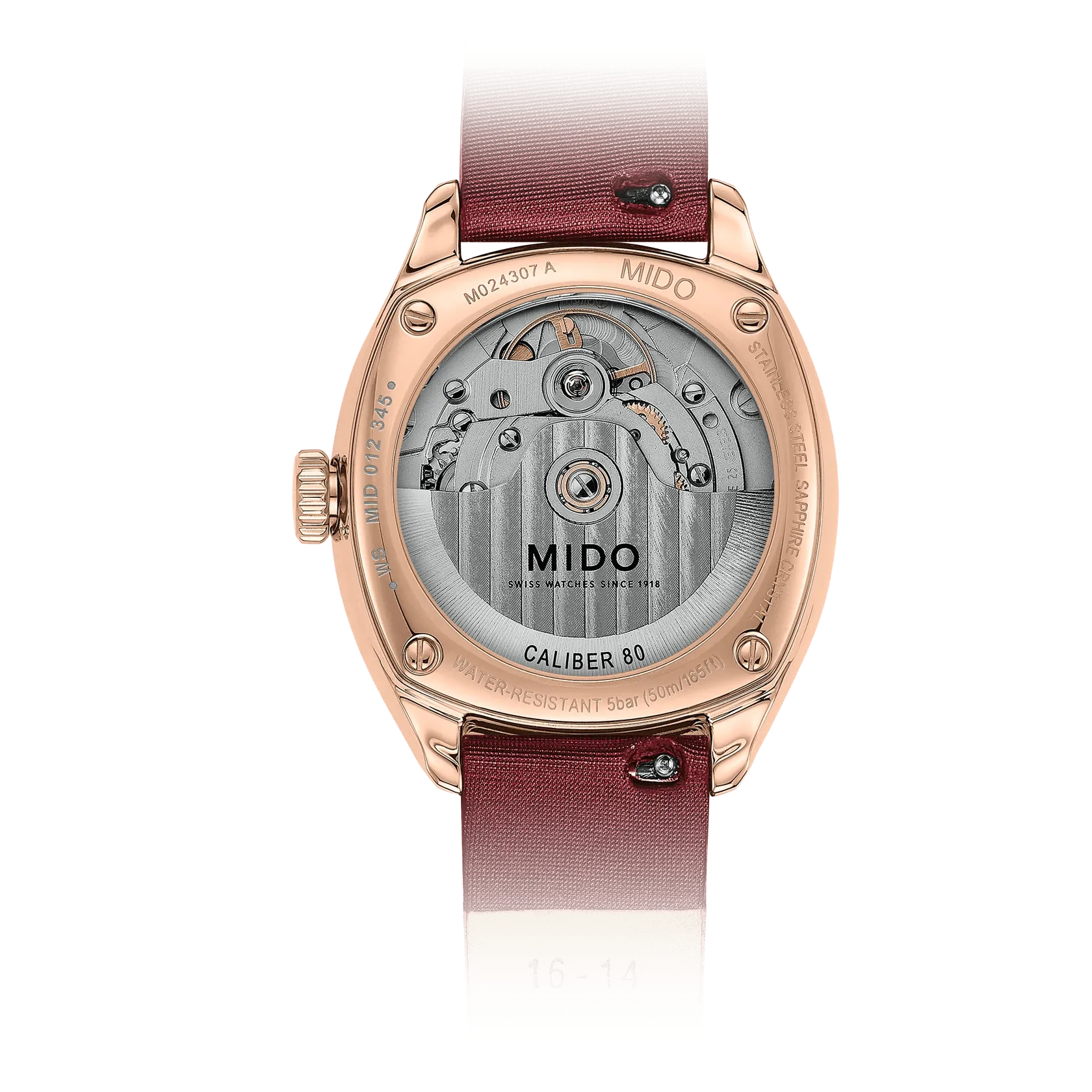 Mido Belluna Royal Lady Otomatik Gümüş M0243073711600 detay görseli 3