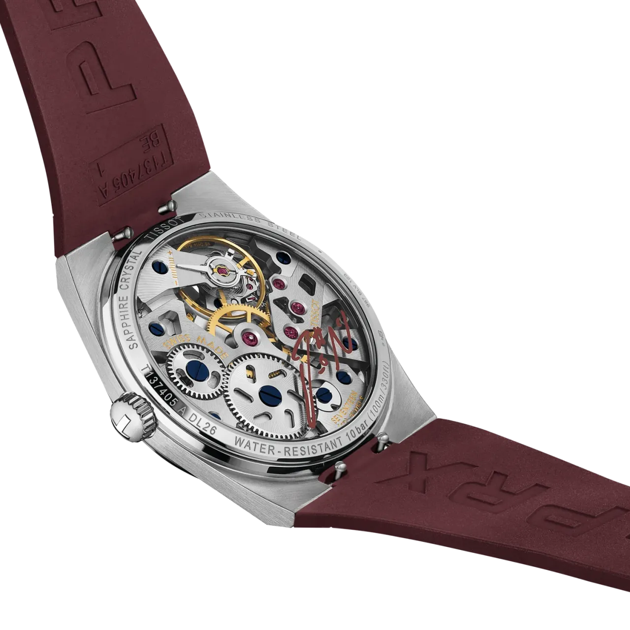 Tissot PRX Skeleton Damian Lillard Special Edition Bordo T1374051737100 detay görseli 3