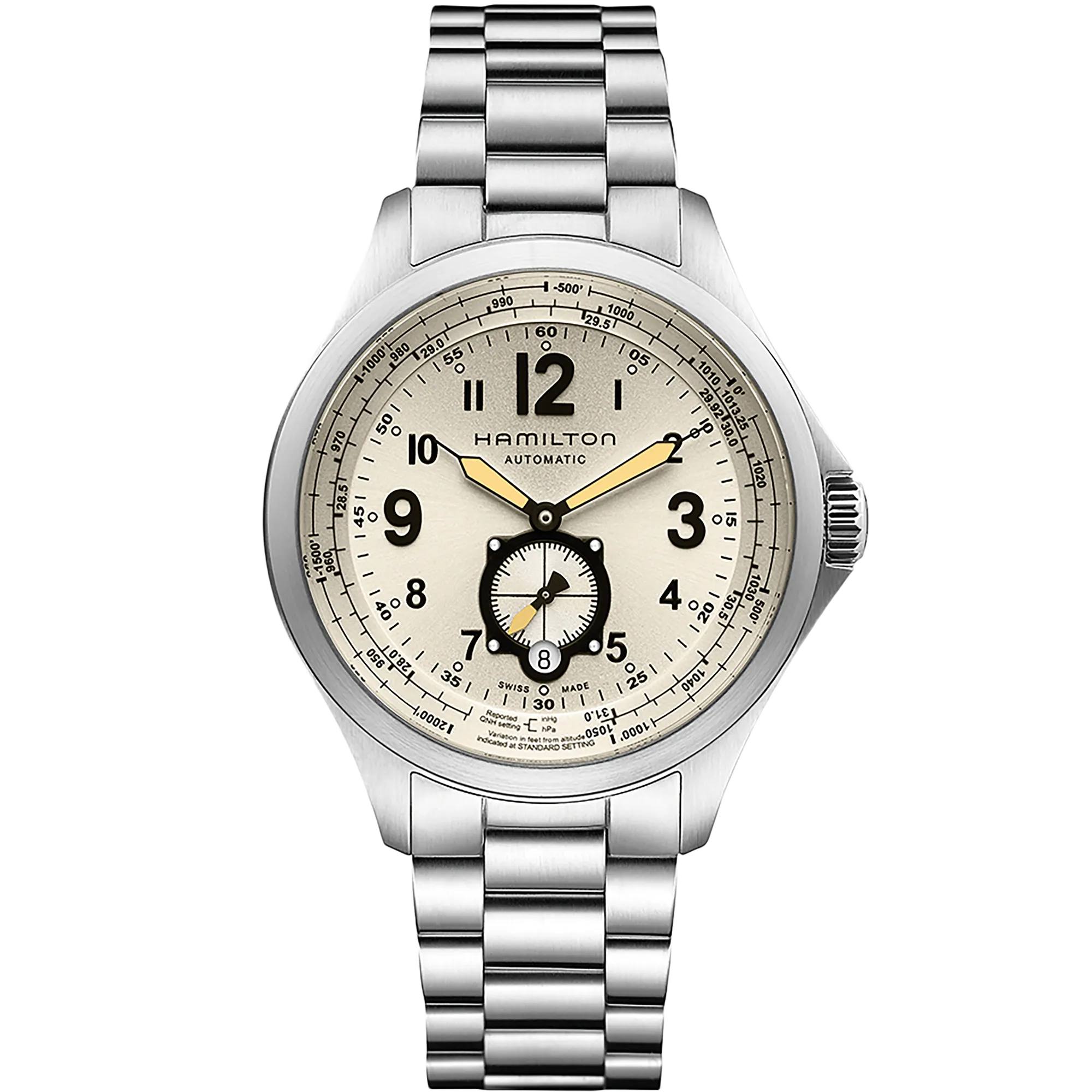 Hamilton Khaki Aviation Khaki QNE Auto Beige H76655123 detay görseli 1