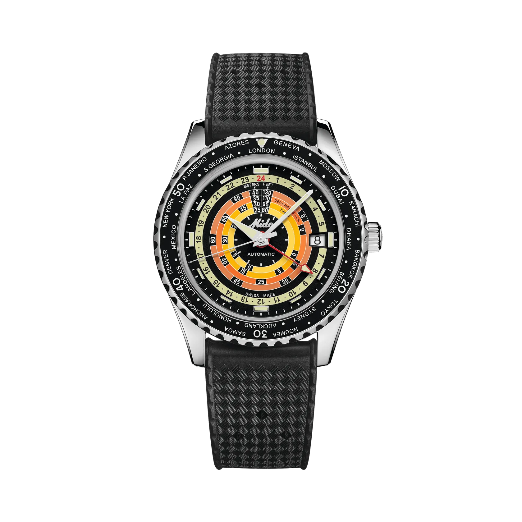 Mido Ocean Star Decompression Worldtimer Otomatik Siyah M0268291705100