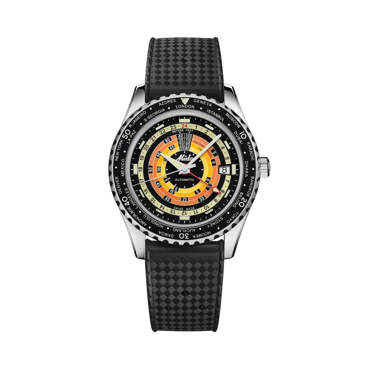 Mido Ocean Star Decompression Worldtimer Otomatik Siyah M0268291705100