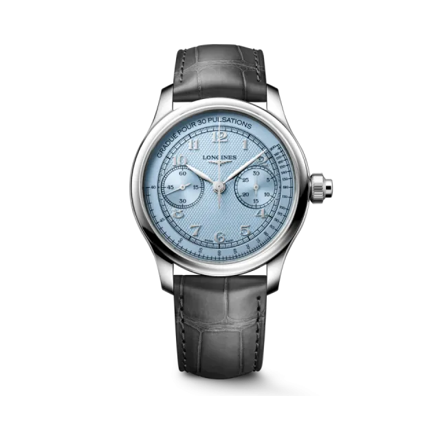 Beğenmek için çift tıkla Longines Master Collection Chrono Monopusher Buzlu Mavi L29604932 Görsel 1