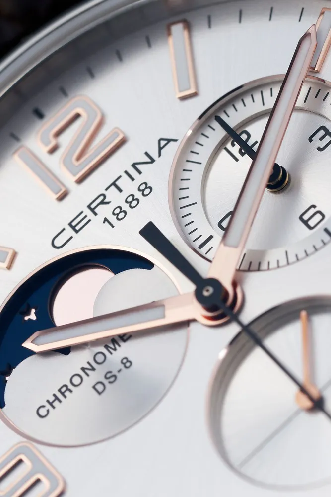 Certina DS-8 Chronograph Moon Phase Silver C0334601603700 detay görseli 2
