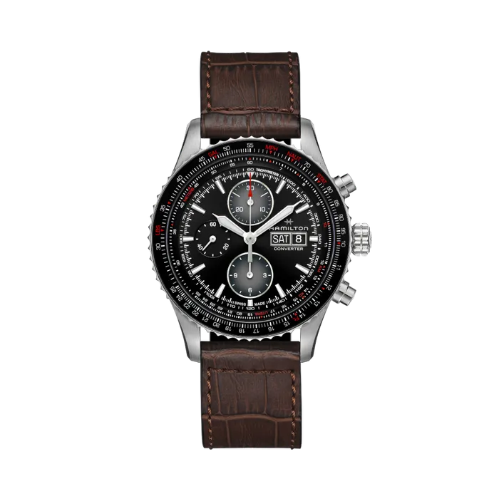 Hamilton Khaki Aviation Converter Auto Chrono Siyah H76726530