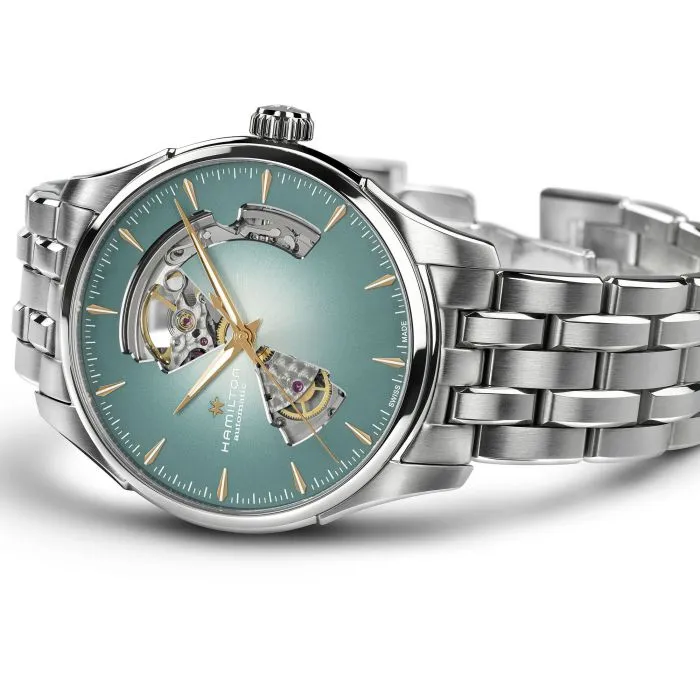 Hamilton Jazzmaster Open Heart Auto 40mm Mavi H32675141 detay görseli 1