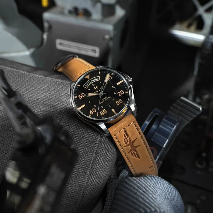 Hamilton Khaki Aviation Day Date Auto Otomatik Siyah H64645531 detay görseli 3
