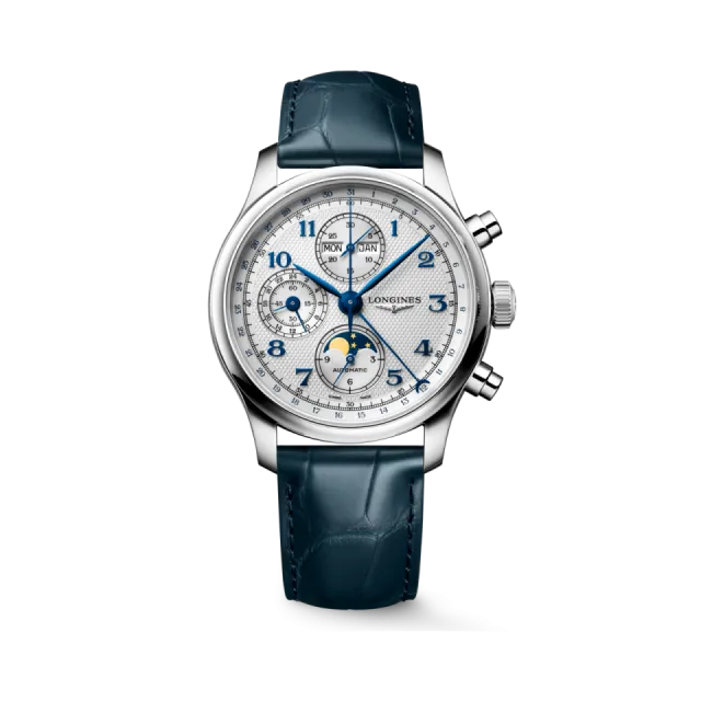 Beğenmek için çift tıkla Longines Master Collection Chrono Moonphase Otomatik Gümüş L29624732 Görsel 1