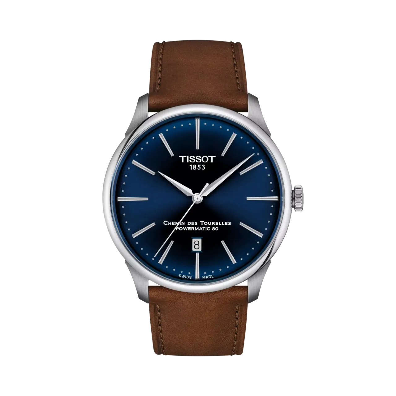 Tissot Chemin Des Tourelles 42mm Otomatik Mavi T1394071604100