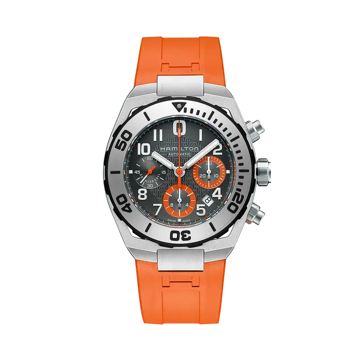 Hamilton Khaki Navy Sub Auto Chrono Otomatik Gri H78716983
