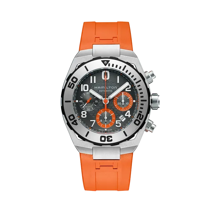 Hamilton Khaki Navy Sub Auto Chrono Otomatik Gri H78716983