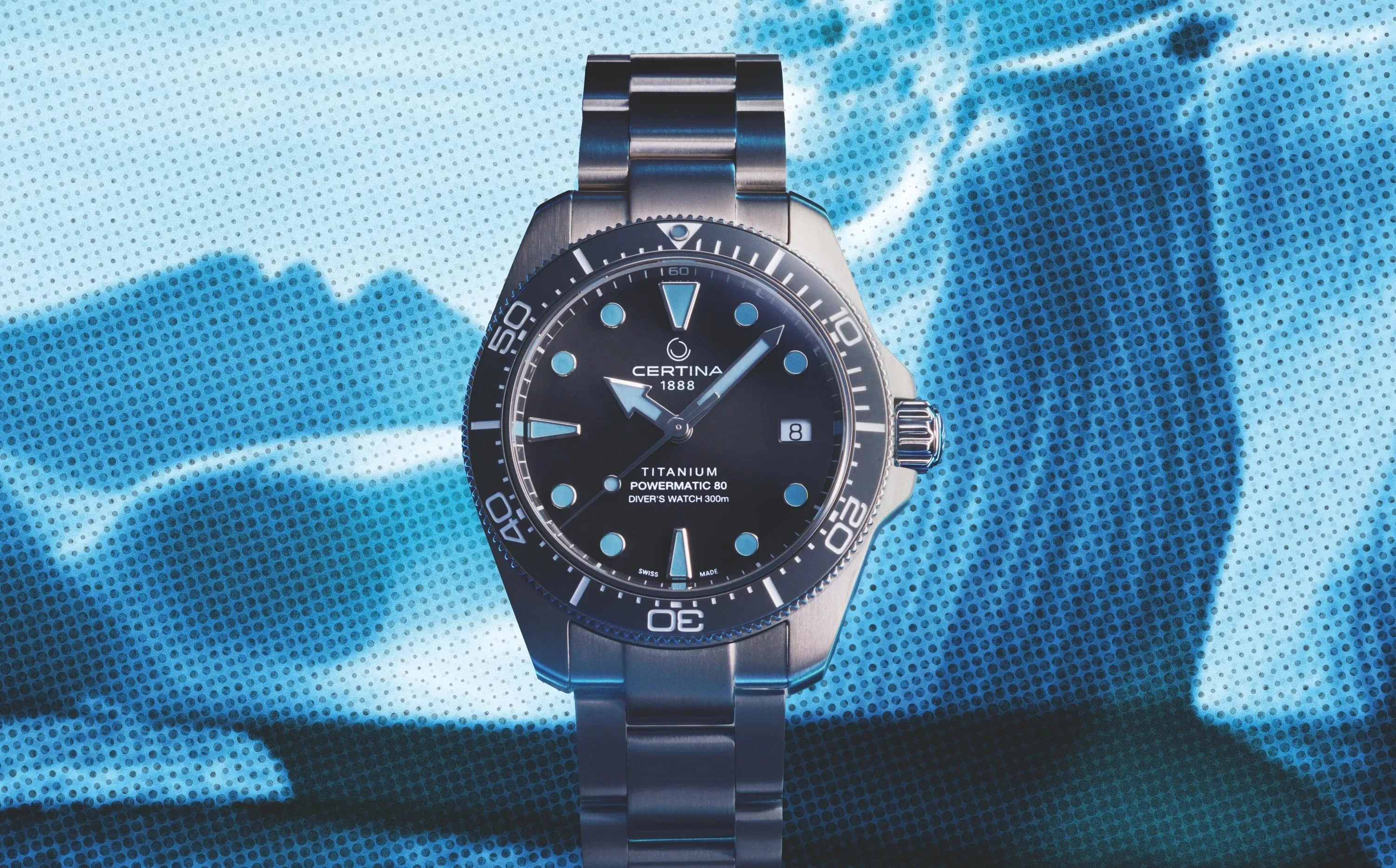Certina DS Action Diver 38mm Titanium Otomatik Gri C0488074408100 detay görseli 5