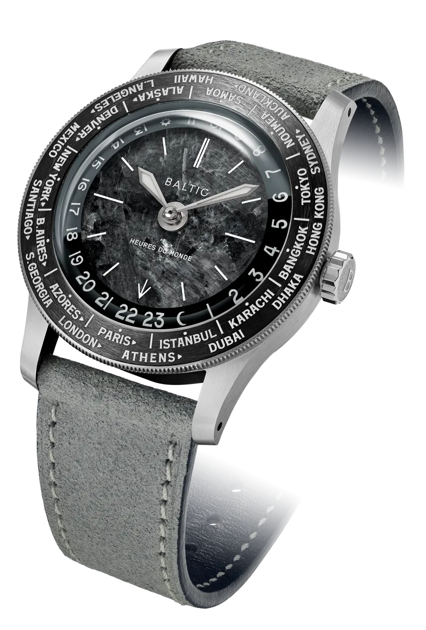 Baltic Heures Du Monde Worldtimer Labradorite Otomatik HEURESDUMONDEWORLDTIMERLABRADORITE detay görseli 1