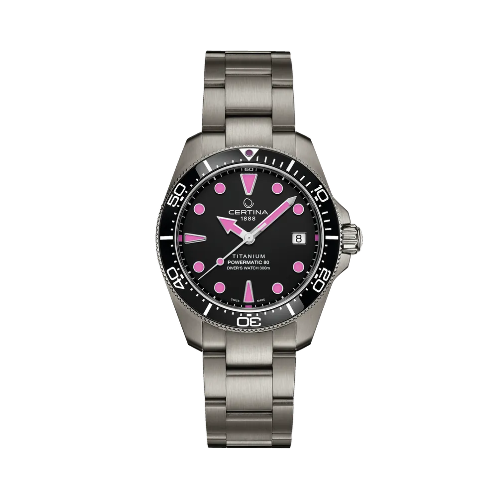 Certina DS Action Diver 38mm Titanium Automatic Black C0488074405101