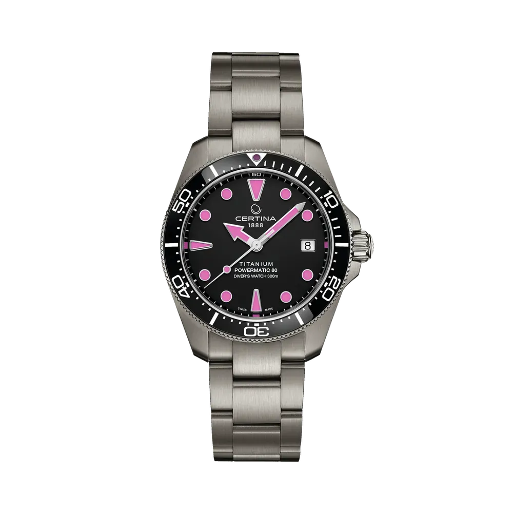Certina DS Action Diver 38mm Titanium Automatic Black C0488074405101