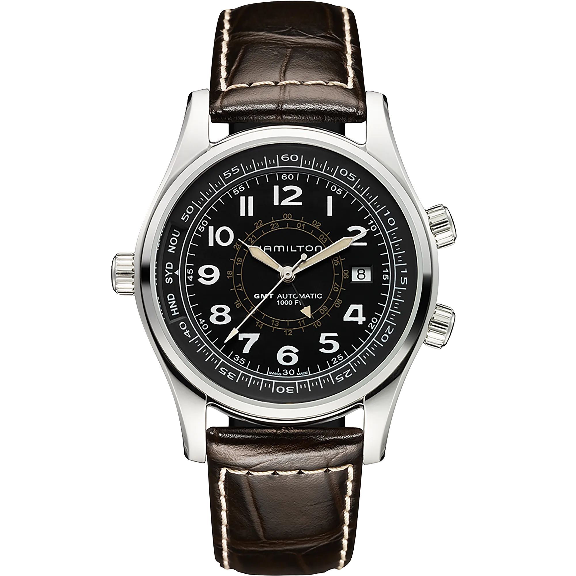 Hamilton Khaki Navy Khaki UTC Auto Otomatik Siyah H77505535 detay görseli 1