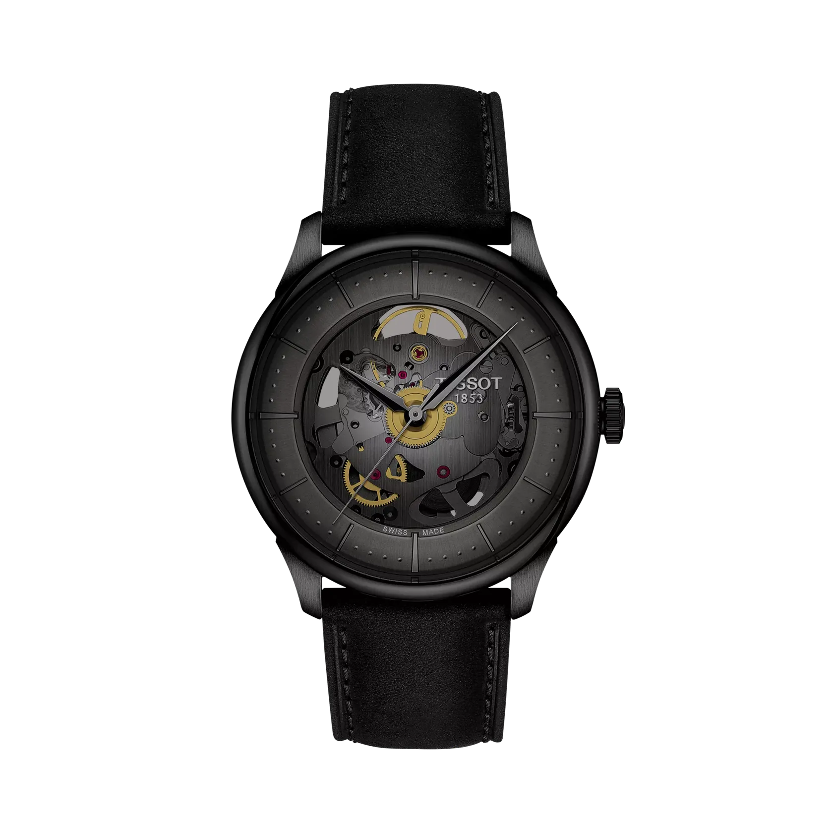 Tissot Chemin Des Tourelles Skeleton 39mm Otomatik Tunç T1398363644100