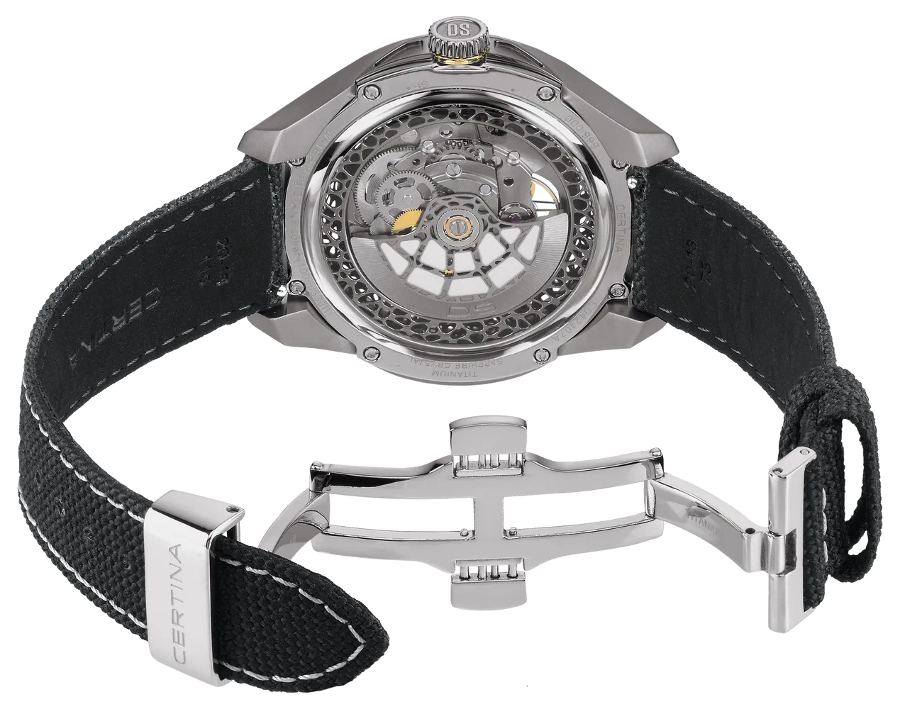 Certina DS Skeleton Otomatik Gri C0424075608110 detay görseli 2