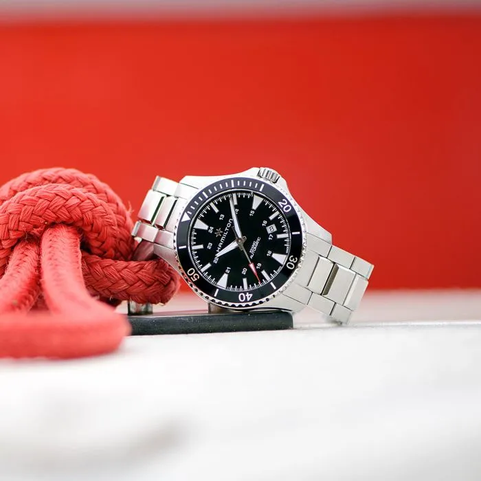 Hamilton Khaki Navy Scuba Auto Otomatik Siyah H82335131 detay görseli 4