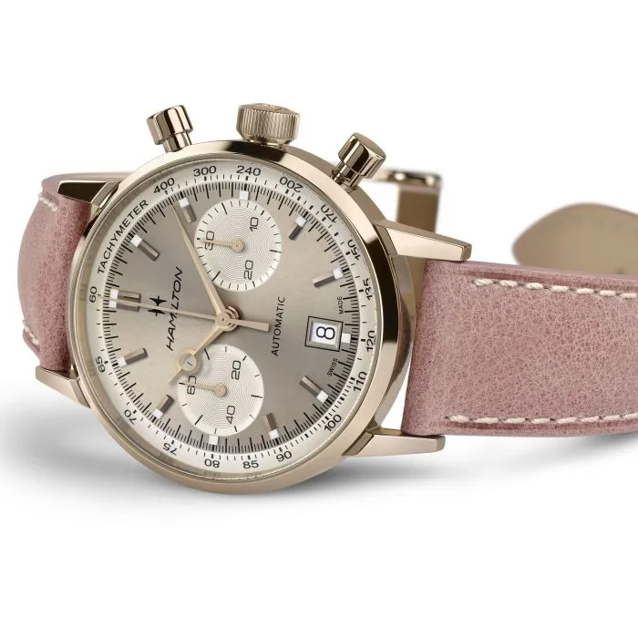 Hamilton American Classic Intra-Matic Auto Chrono Otomatik Bej H38426820 detay görseli 2
