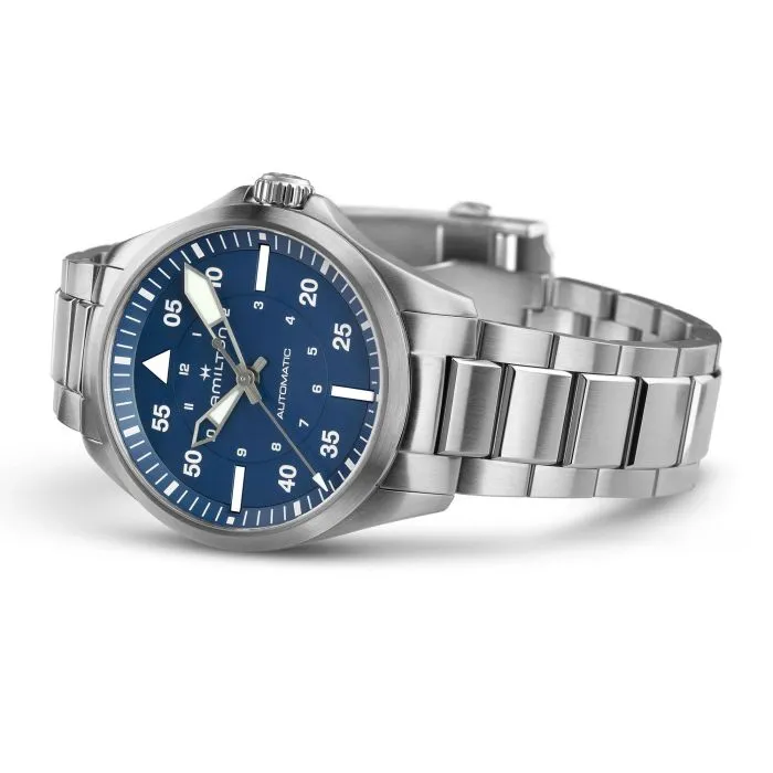 Hamilton Khaki Aviation Pilot Auto 39mm Otomatik Mavi H76305140 detay görseli 5