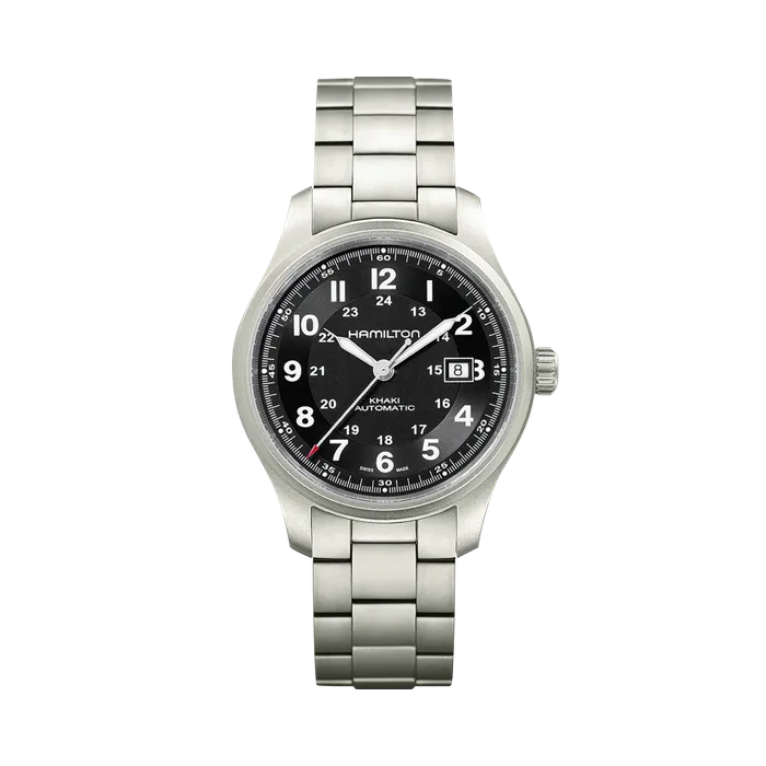 Hamilton Khaki Field Khaki Titanium Auto Otomatik Siyah H70525133