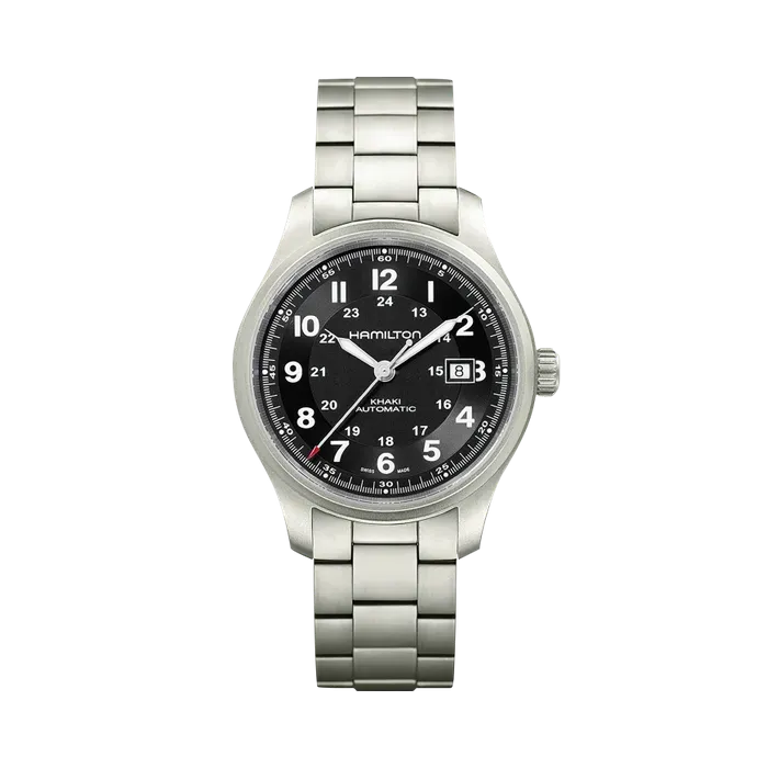Hamilton Khaki Field Khaki Titanium Auto Otomatik Siyah H70525133