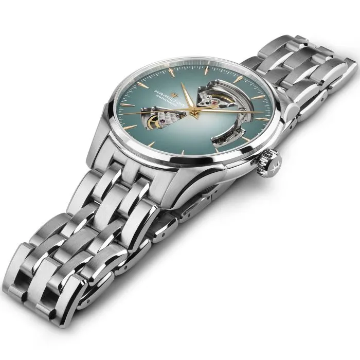 Hamilton Jazzmaster Open Heart Auto 40mm Mavi H32675141 detay görseli 3