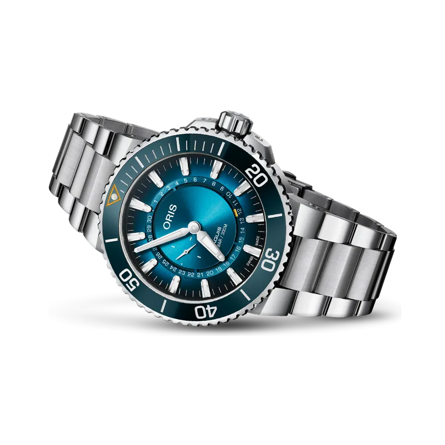 Oris Aquis Great Barrier Reef Limited Edition III Otomatik Mavi 0174377344185SET