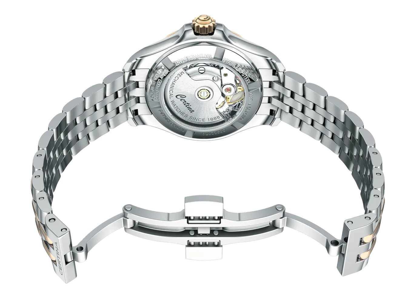 Certina DS Action Lady Powermatic 80 Otomatik Kahverengi C0322072229600 detay görseli 2