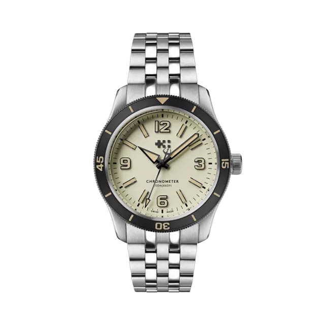 Beğenmek için çift tıkla Christopher Ward C60 Trident Biscay Automatic Sand C6042C3H1S0KW0B1 Görsel 1