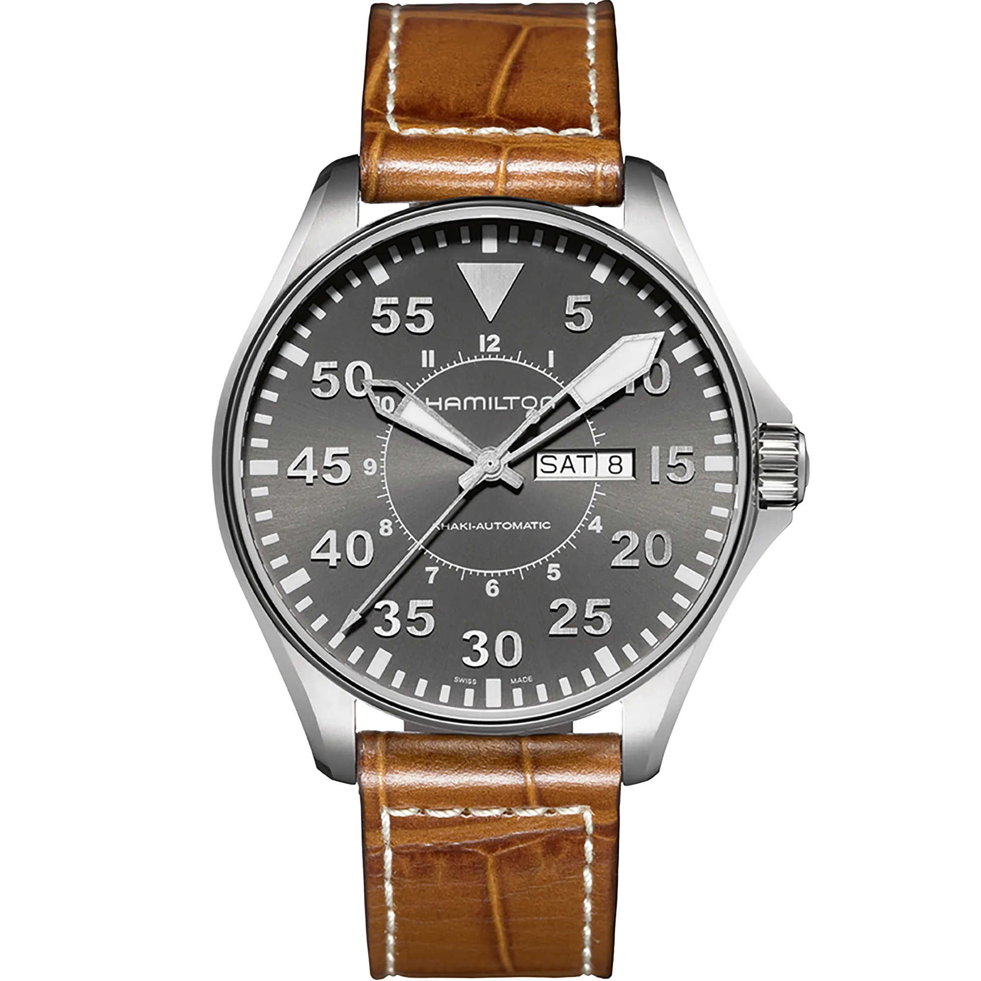 Hamilton Khaki Aviation Pilot Day Date Auto Grey H64715885 detay görseli 1