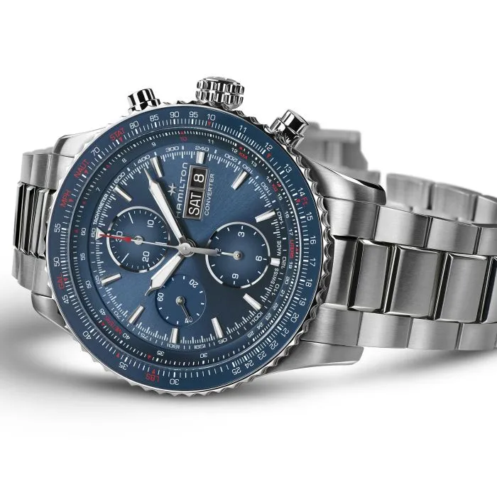 Hamilton Khaki Aviation Converter Auto Chrono Otomatik Mavi H76746140 detay görseli 2