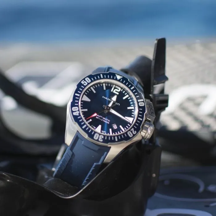 Hamilton Khaki Navy Frogman Auto Otomatik Mavi H77705345 detay görseli 1