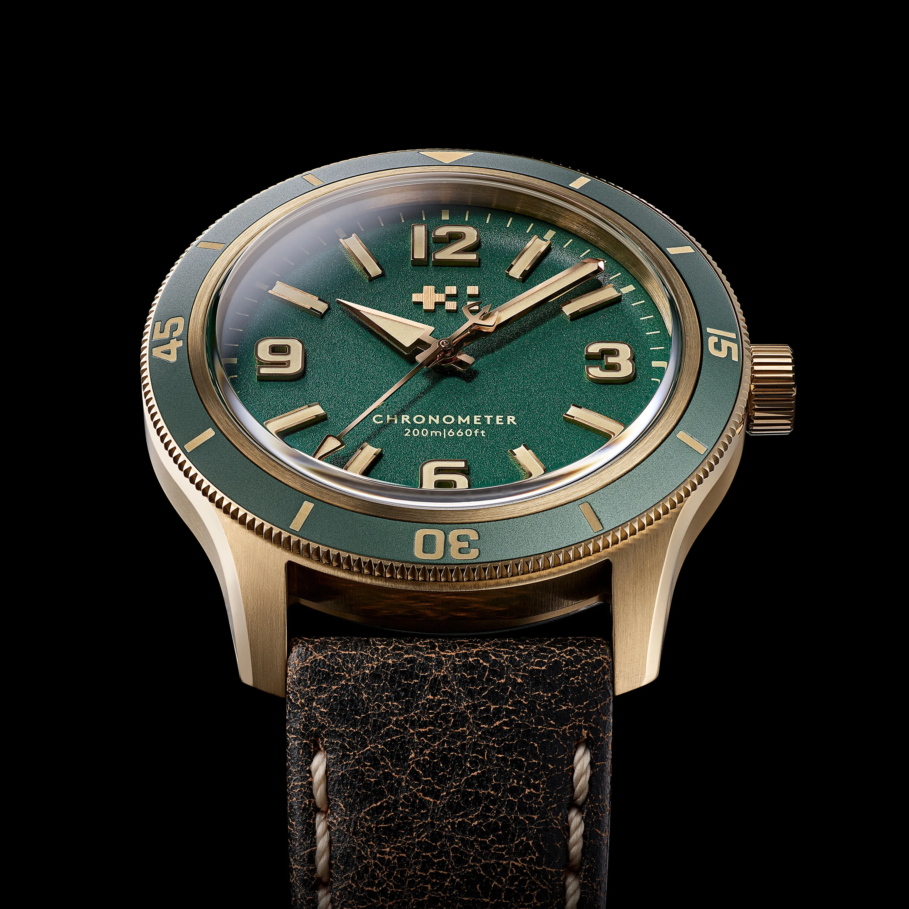 Christopher Ward C60 Trident Biscay Bronze Otomatik Yeşil C6039C3H1B0VV0HV detay görseli 4