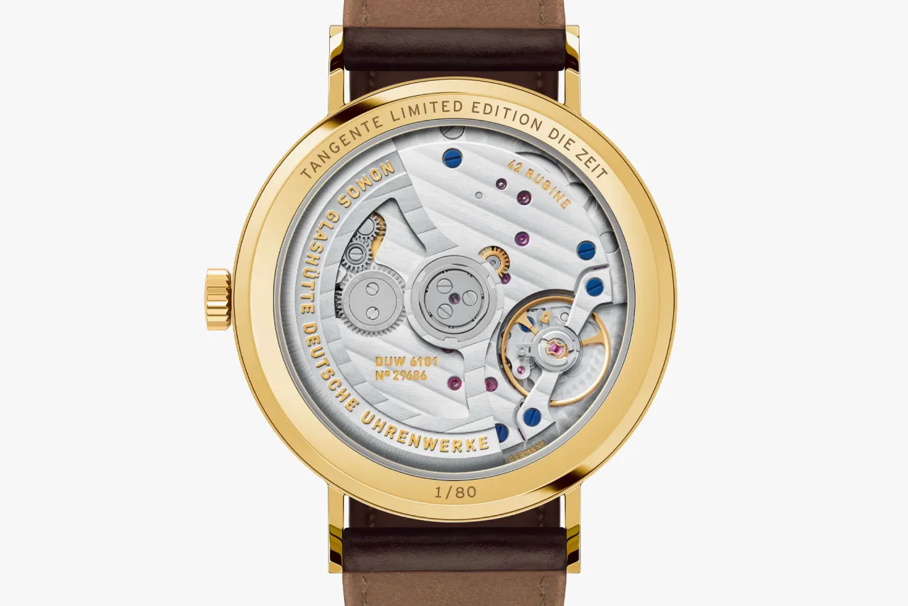 NOMOS Glashütte Tangente Gold Neomatik 38 Update DIE ZEIT 195S2 detay görseli 3