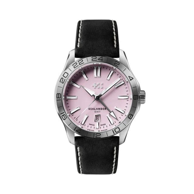 Beğenmek için çift tıkla Christopher Ward C63 Sealander GMT Otomatik Pink C6342AGM4S00P0VK Görsel 1