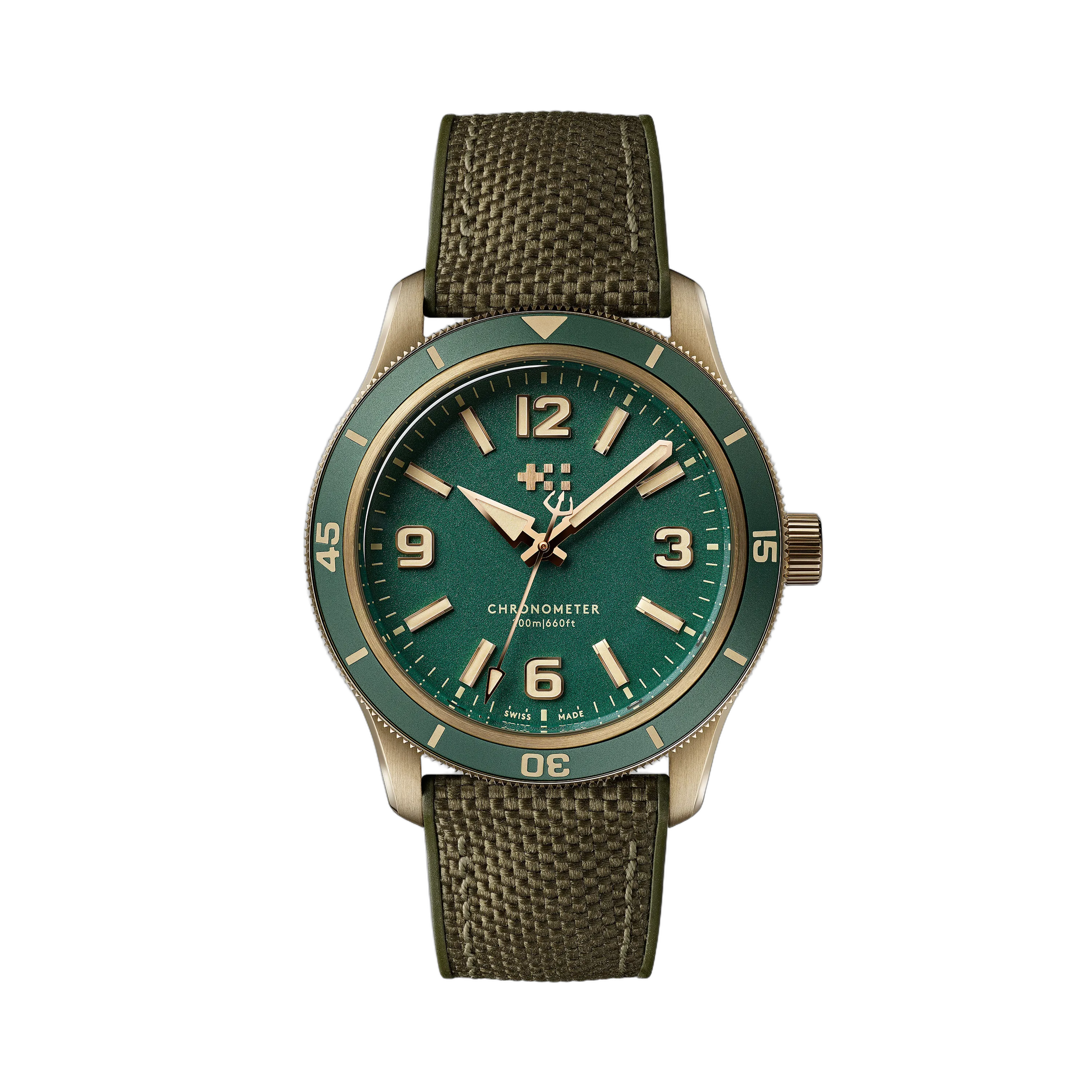 Christopher Ward C60 Trident Biscay Bronze Otomatik Yeşil C6039C3H1B0VV0HV
