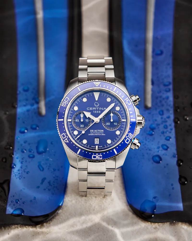 Certina DS Action Diver Chrono Otomatik Mavi C0328271104100 detay görseli 5