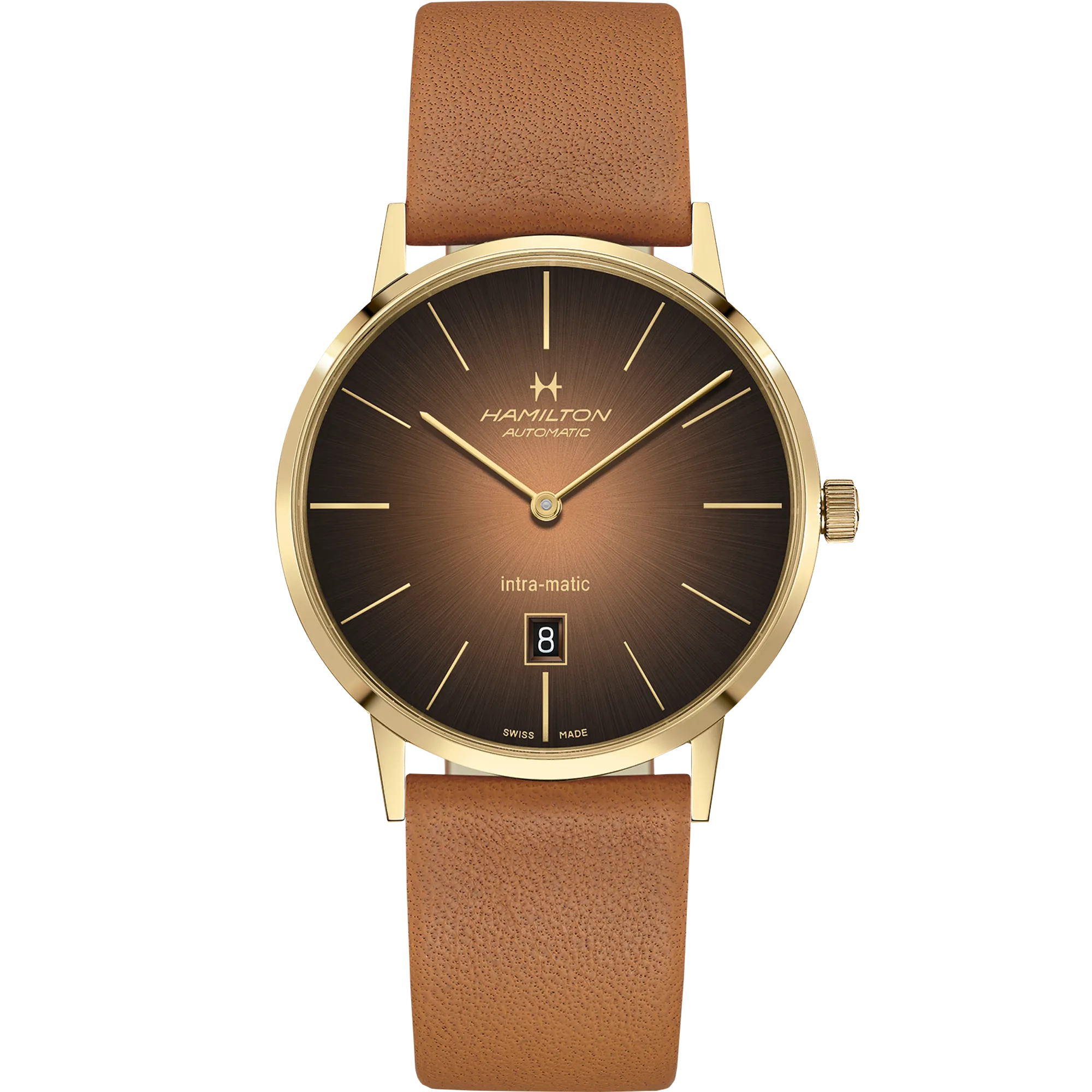 Hamilton American Classic Intra-Matic Auto Otomatik Kahverengi H38735501 detay görseli 1