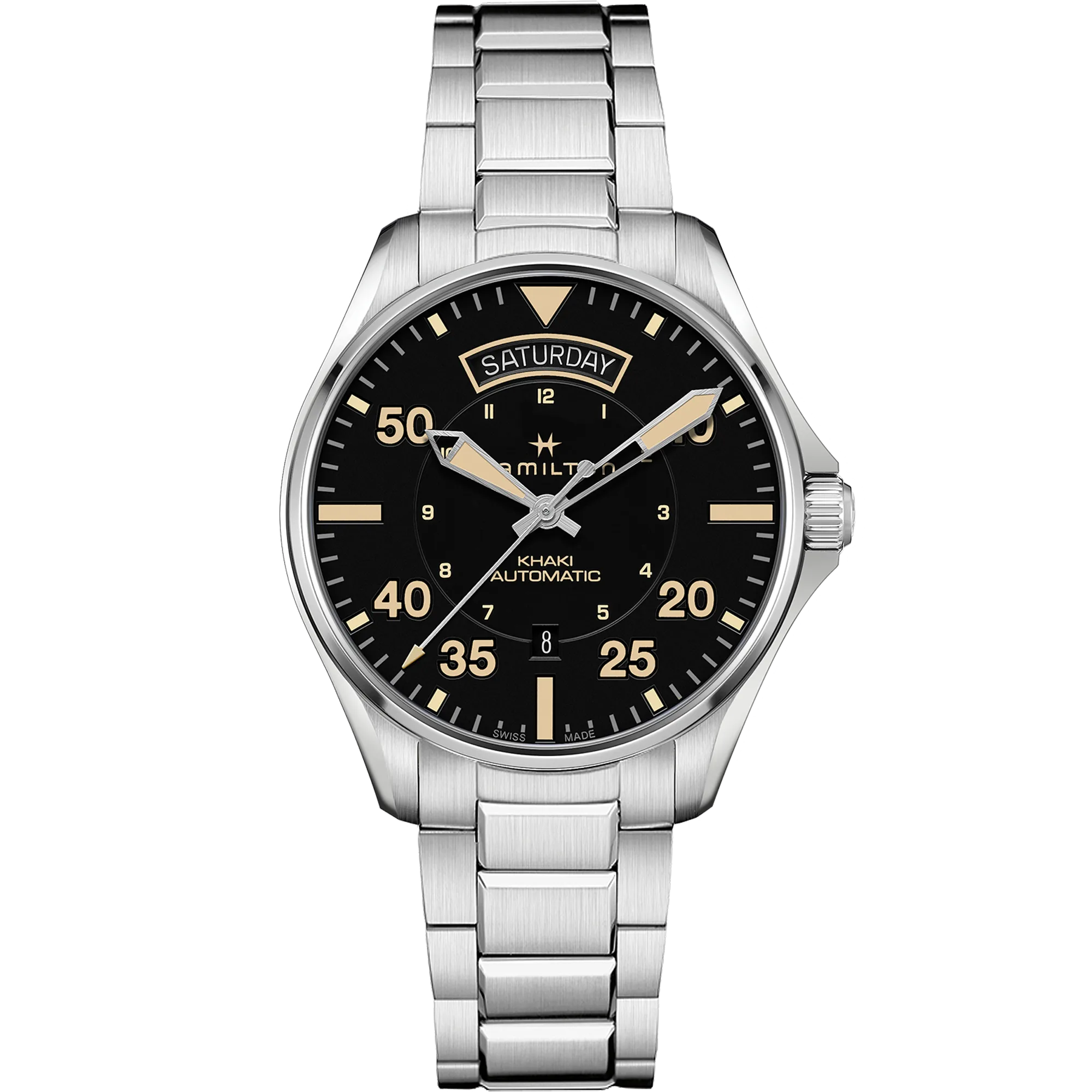 Hamilton Khaki Aviation Day Date Auto Otomatik Siyah H64645131 detay görseli 1