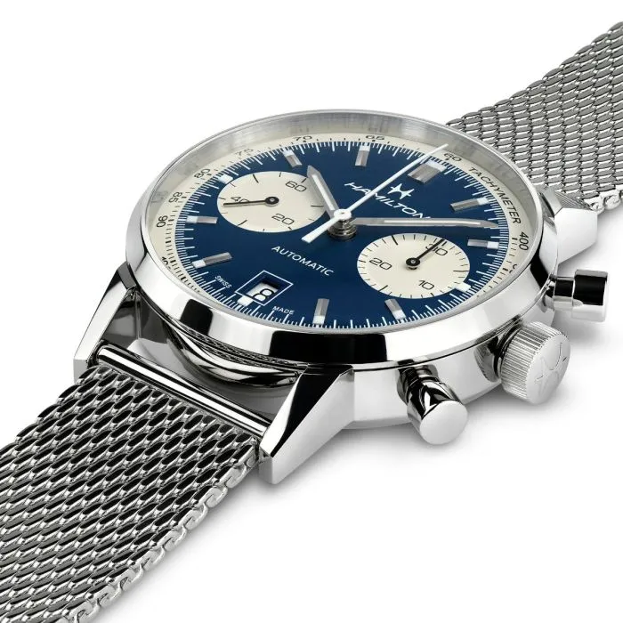 Hamilton American Classic Intra-Matic Auto Chrono Otomatik Mavi H38416141 detay görseli 2