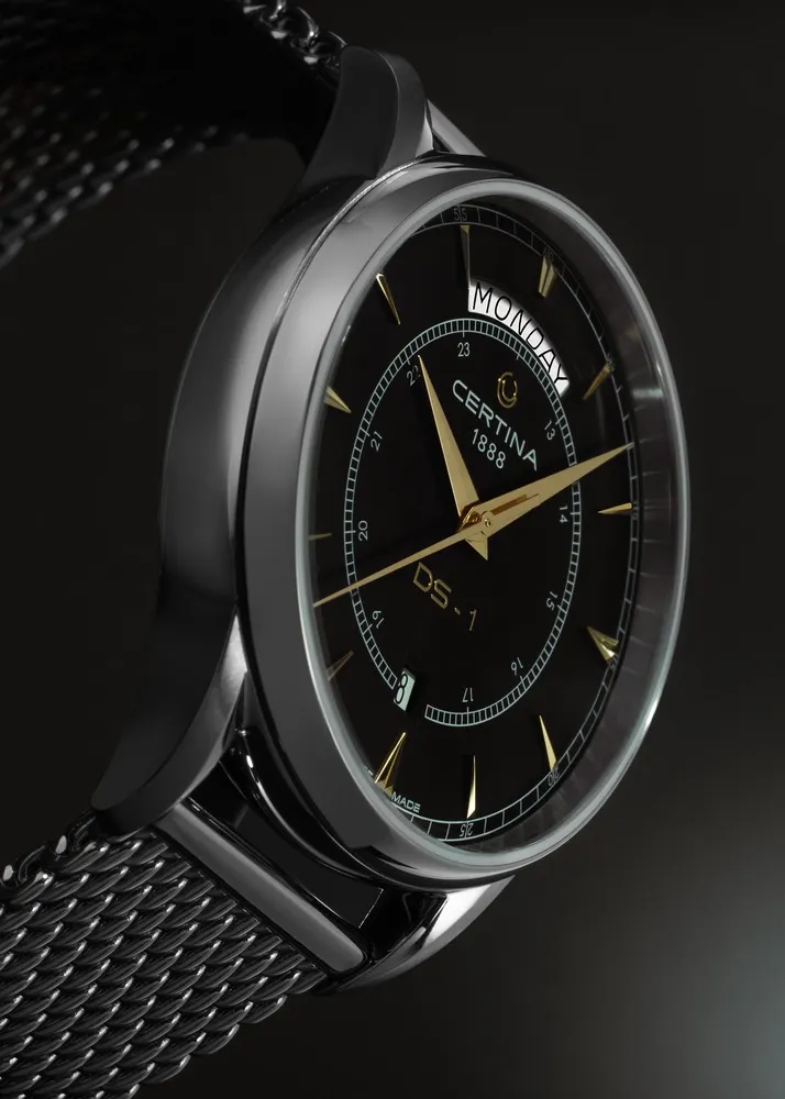 Certina DS-1 Day Date Otomatik Siyah C0294301105100 detay görseli 5
