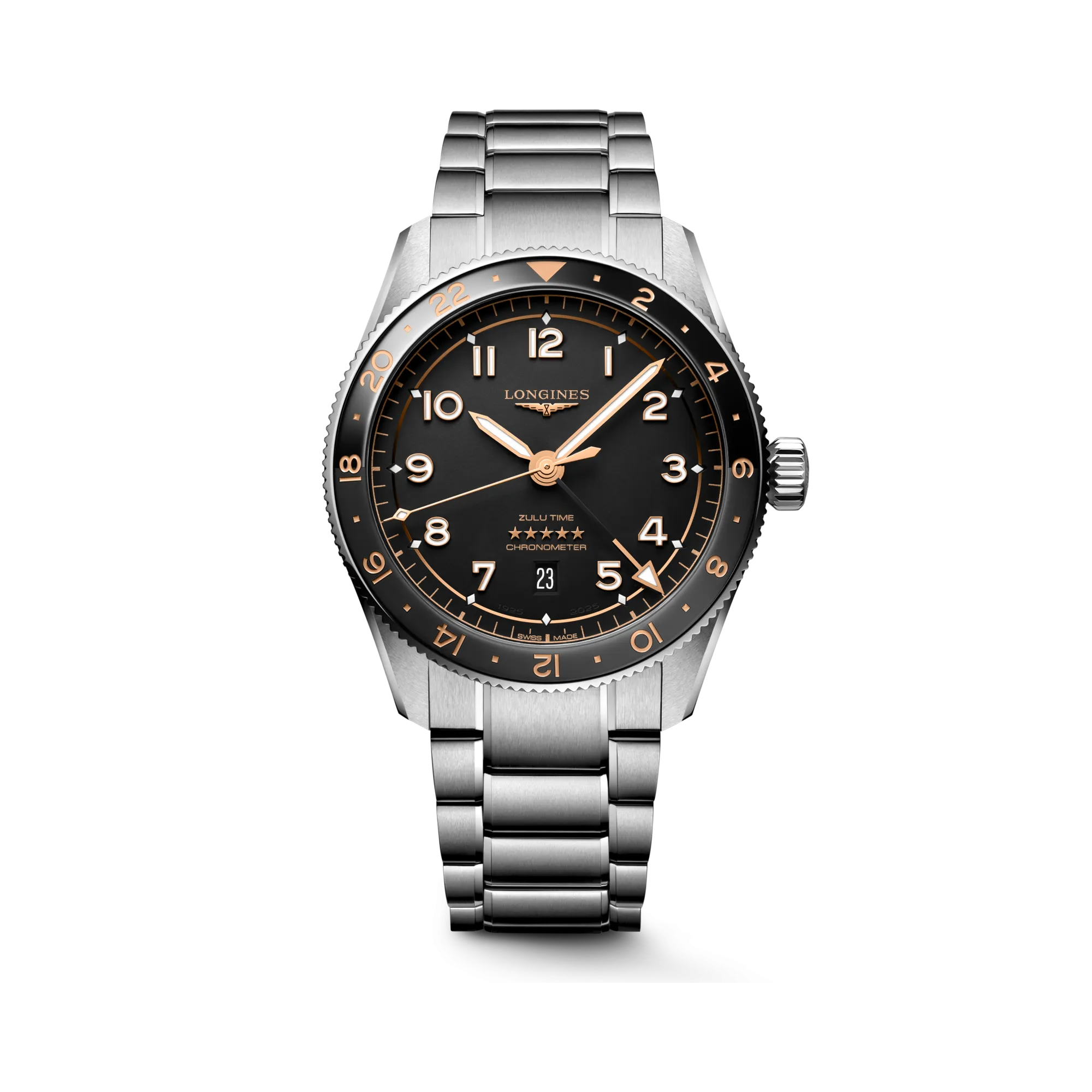 Longines Spirit Zulu Time Siyah Mat L38124506