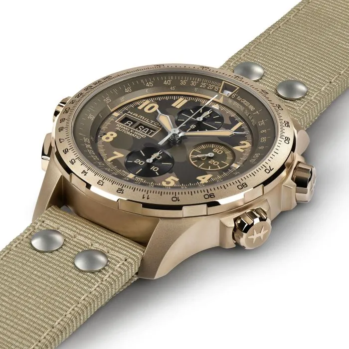 Hamilton Khaki Aviation X-Wind Auto Chrono Brown H77916920 detay görseli 1