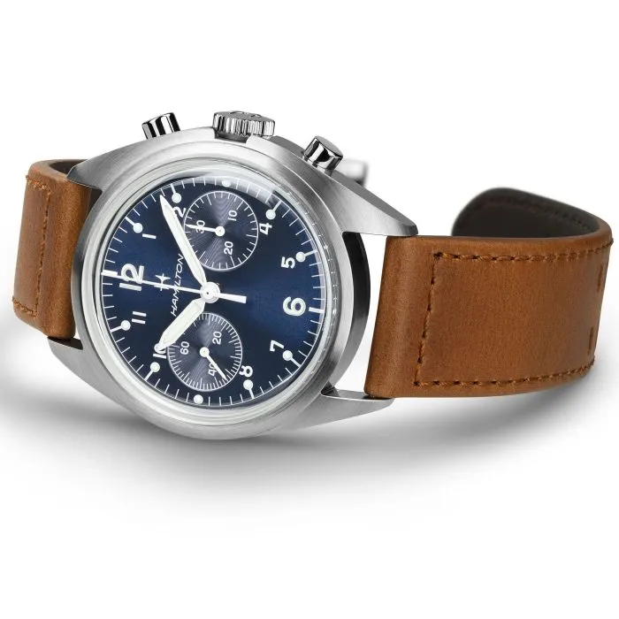 Hamilton Khaki Aviation Pilot Pioneer Mechanical Chrono Blue H76409540 detay görseli 1