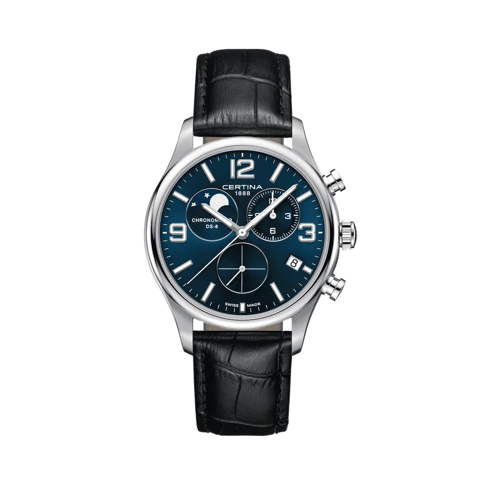 Certina DS-8 Chronograph Moon Phase Blue C0334601604700
