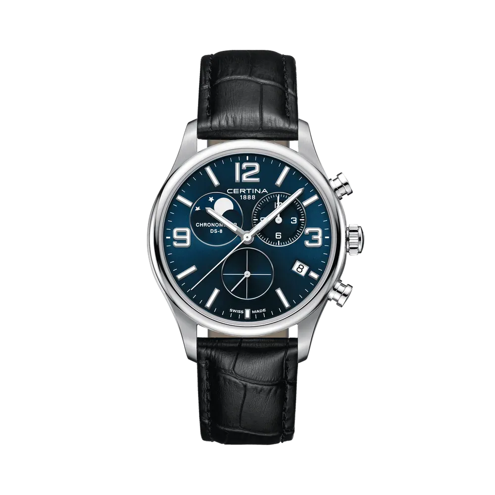 Certina DS-8 Chronograph Moon Phase Blue C0334601604700