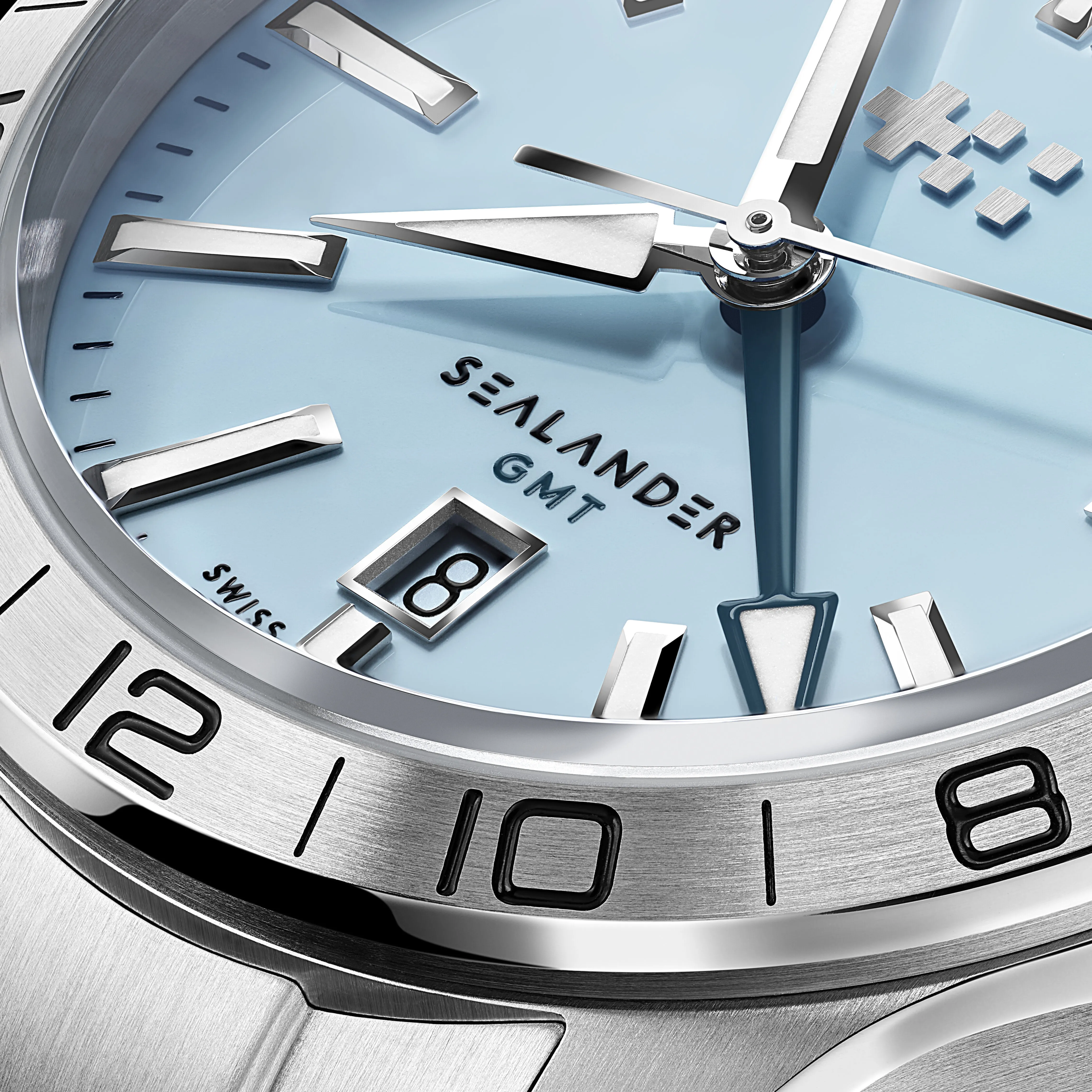 Christopher Ward C63 Sealander GMT Otomatik Sky Blue C6342AGM4S00B0B0 detay görseli 3